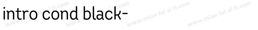 intro cond black字体转换